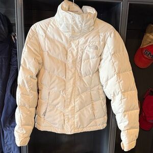 The North Face Cream Quilted Jacket